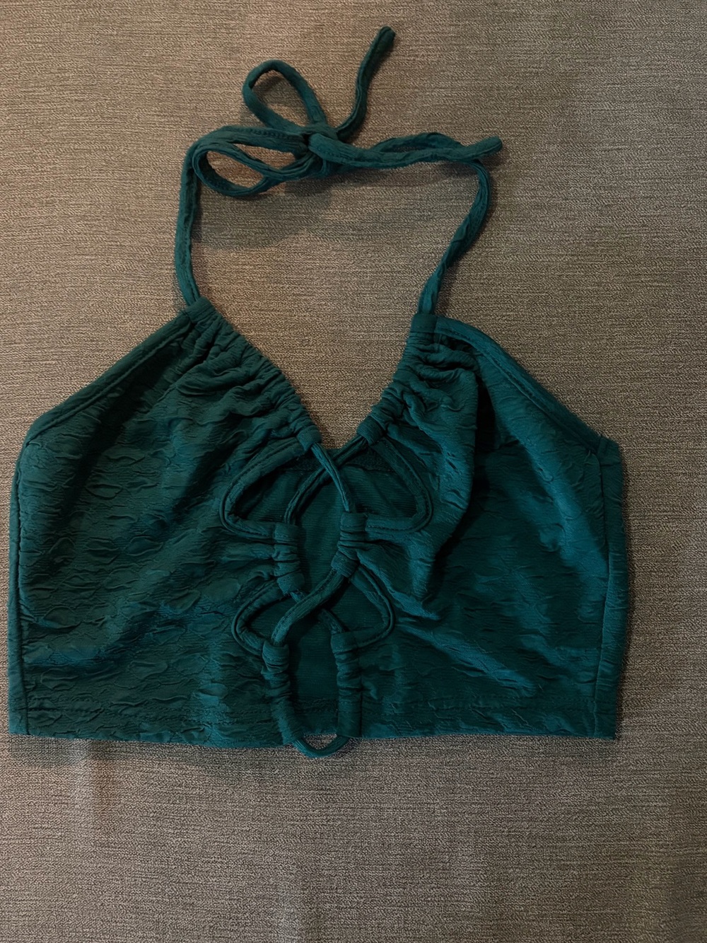 Turquoise/green Halter Crop Top